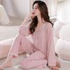 Женская модальная одежда для дома с длинными рукавами и нагрудными вкладышами, тонкие модели для весны и лета можно носить на улице, костюм больших размеров.