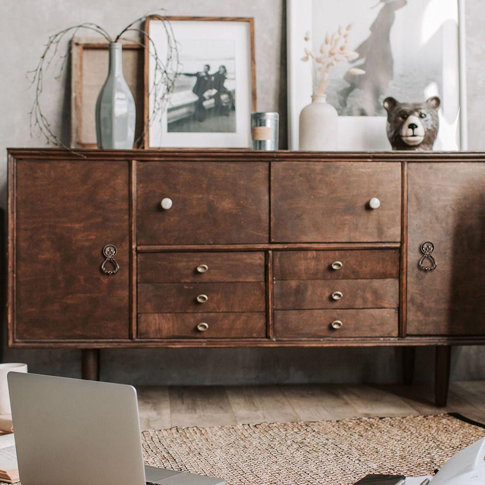 Изящная цинковая цинковая цинковая сплавная подвеска ручка китайская антикварная мебельная фурнитура комоды