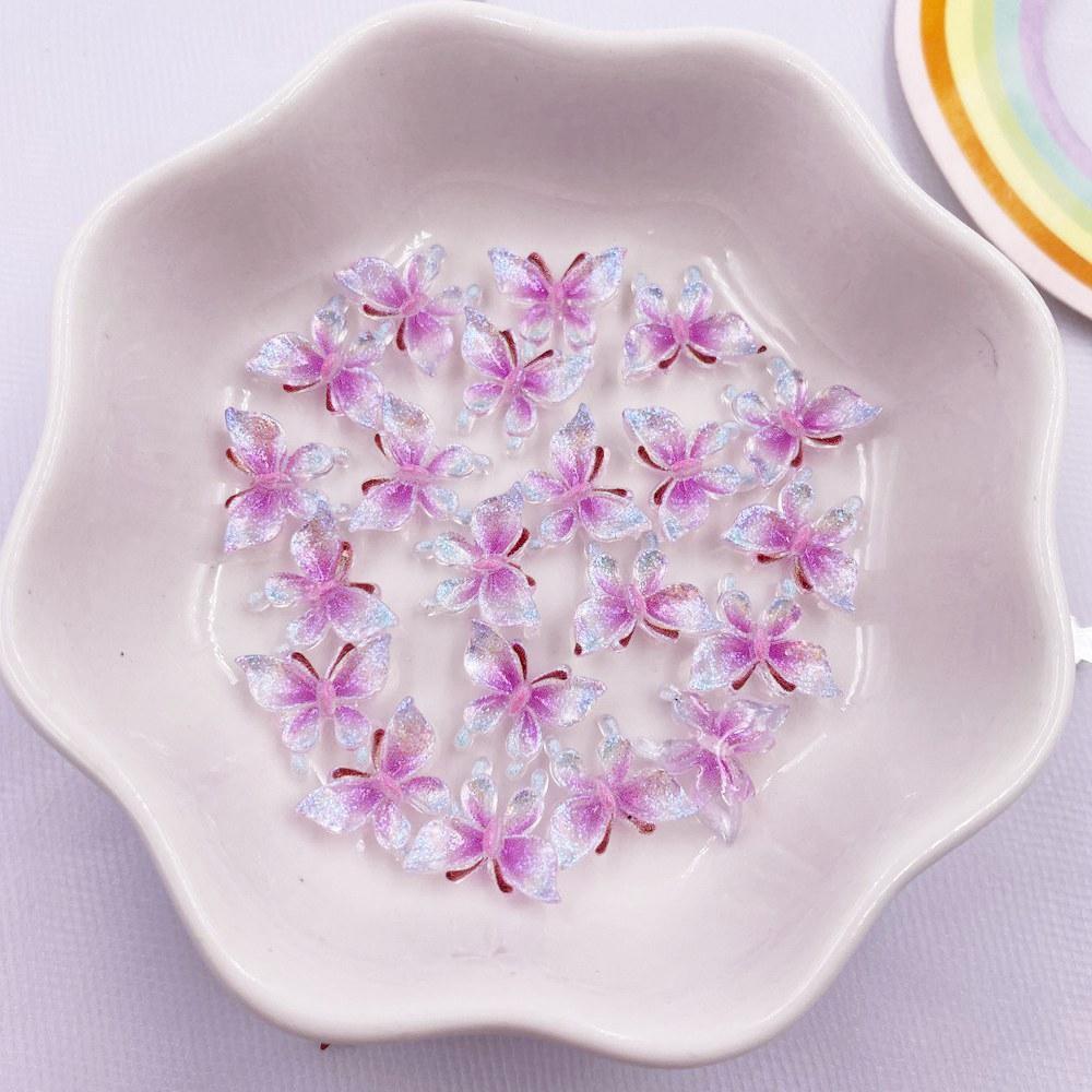 50 шт. красочные мини-милые хрустальные бабочки для дизайна ногтей с плоской задней поверхностью, стразы, аппликация, сделай сам, свадебный декор для скрапбукинга, поделки