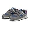 (PS) New Balance 574 Hook & Loop 'Castle Grey Navy Blue' Kids' PV574KGN