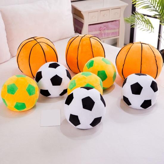 Баскетбольная плюшевая игрушка, футбольная плюшевая 3D мягкая спортивная подушка, мяч, футбольная кукла, украшение для спальни, домашнего офиса, дети