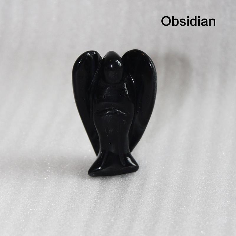 Unique Natural Gemstone Healing Crystal Carved Pocket Guardian Angel Perfect Home Decor Gift