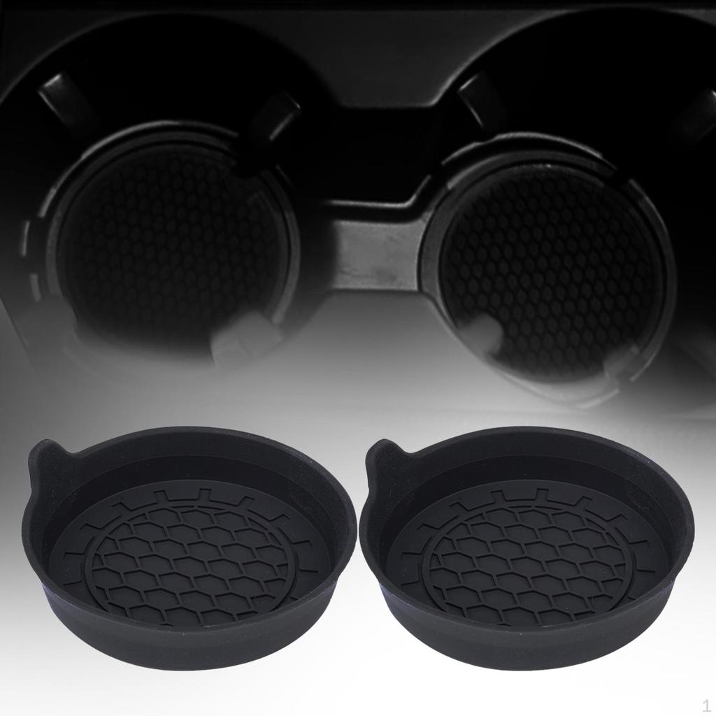 2 Pieces Car Coasters for Cup Holders Interior Accessories Easy Installation Drink Coaster Anti