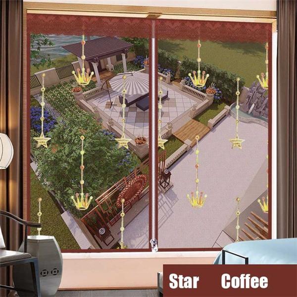 Summer Mosquito Screens Net Self-adhesive Window Screen Door Curtain Velcro Removable Household Decorative Curtain Zipper Opening