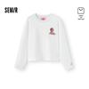 Женская oversize футболка Semir с вышивкой и длинным рукавом