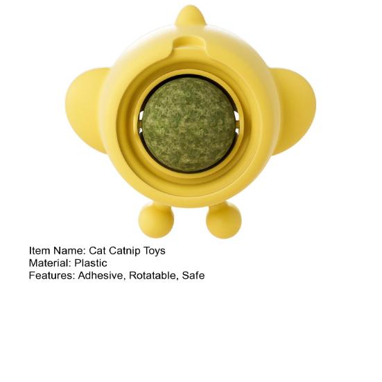 Натуральный шарик для облизывания кошек, вращающийся шарик для еды с кошачьей мятой, болюс для чистки зубов, клейкая зубная паста для моляров для кошек с крышкой