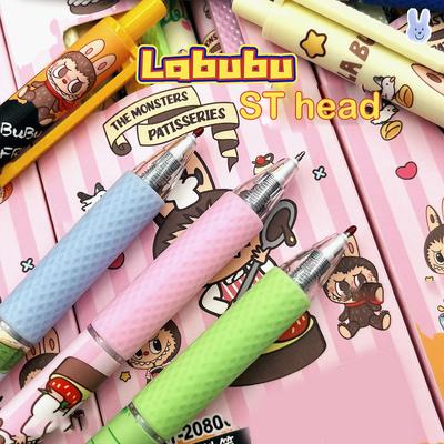6 шт. кавайная гелевая ручка Labubu Monster Cartoon нейтральная ручка быстросохнущая ручка для студентов экзамен школьные канцелярские принадлежности канцелярские принадлежности