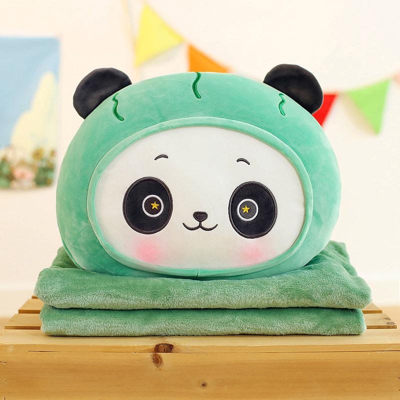 Подушка с рисунком из мультфильма, одеяло двойного назначения, складное одеяло для кондиционера, подушка для автомобиля, подушка «три в одном» для сна в офисе