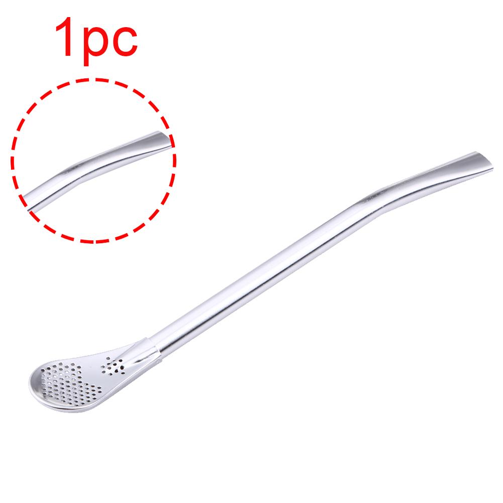 Drinking Straw Filter Handmade Stainless Steel Drinking Straw Spoon Tea Filter Grass Matte Tea Straws Bulb Pumpkin Reusable Tea