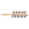 Wooden Rattles Sleigh Bell Stick Cognitive Training Clear Sound Birch Handle Bell Stick