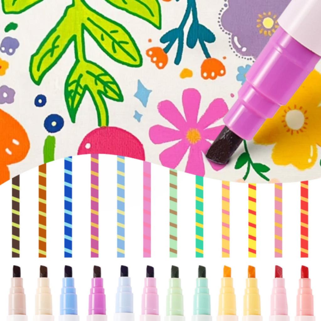 6/12Pcs Double-Ended Magic Color-Changing Marker Pens, Art Pen Set For Diy Crafts And Painting