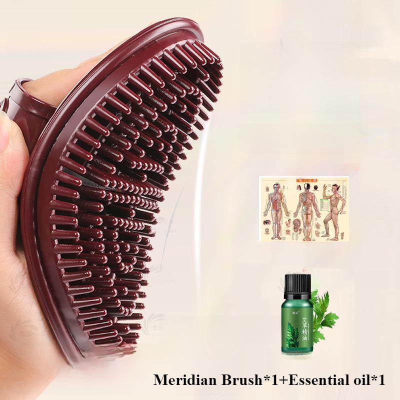 Силиконовая щетка для массажа тела Meridian - Эфирное масло, средство для красоты талии и ног