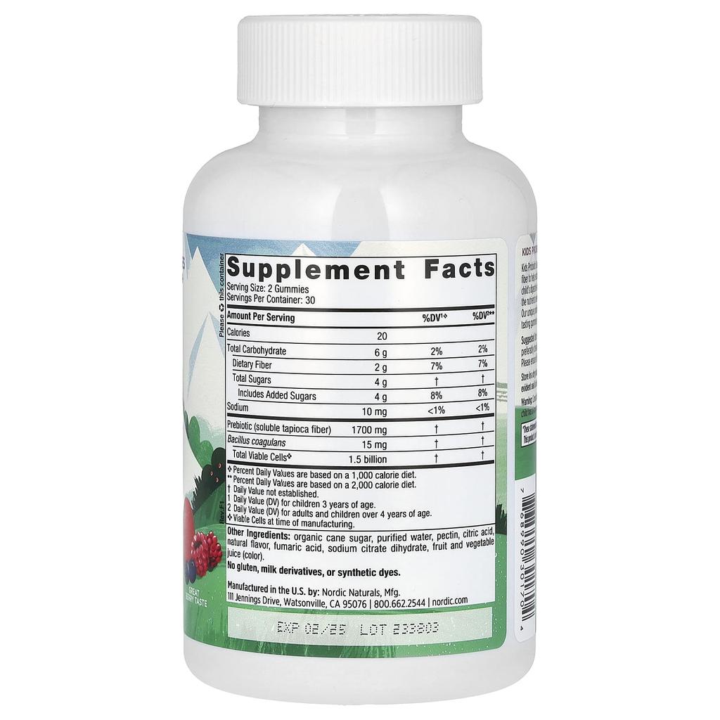 Probiotic Gummies for Kids, Ages 3+, Great Berry, 60 Gummies