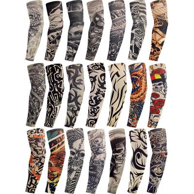 5 шт., рукав с цветочной татуировкой для верховой езды, УФ-защитный крем, окончательный дизайн, чехол на половину рукава для мужчин и женщин