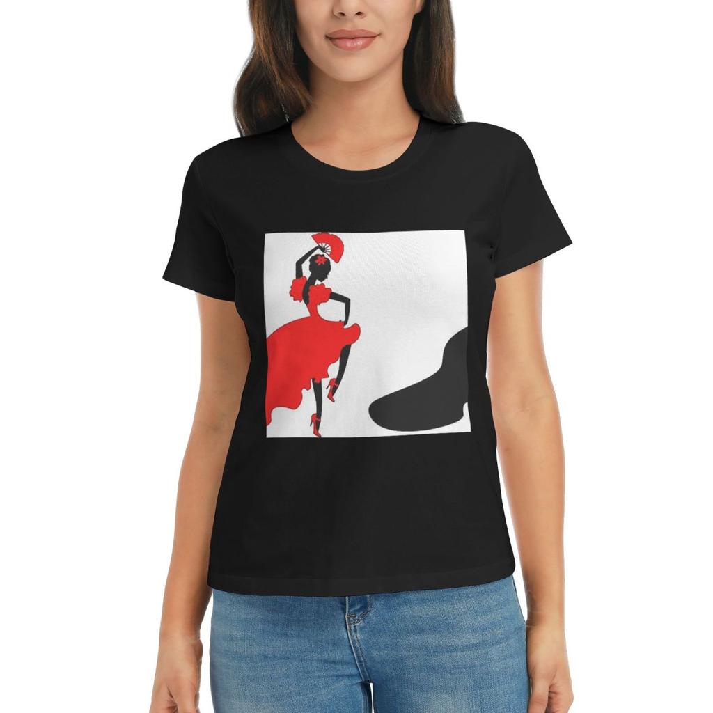 Women TShirt FlaUnisexco Dancer Ole Summer Short Sleeve Tees Round Neck Cotton T Shirts Clothes Tops Streetwear