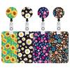 Cartoon Sunflower Lanyard Keychain Key Badge Mobile Phone Rope Lanyard With Kawaii Card Holder Cover for Woman