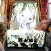 Elephant In Tropical Paradise With Gold Accents Blanketcustomizable With Your Namecomfortable And Stylish Perfect For Travel Beds Chairs Offices Sofas