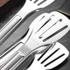 Щипцы для еды из нержавеющей стали Щипцы для барбекю Мясной салат Стейк Зажим для сервировки еды Пинцет Длинные щипцы для приготовления барбекю Кухонная утварь