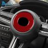 Настоящая мягкая карбоновая наклейка для Mazda 3 Axela BP 2019-2025/CX-30 2020-2025/CX-50 2025-2025, центральная накладка рулевого колеса автомобиля