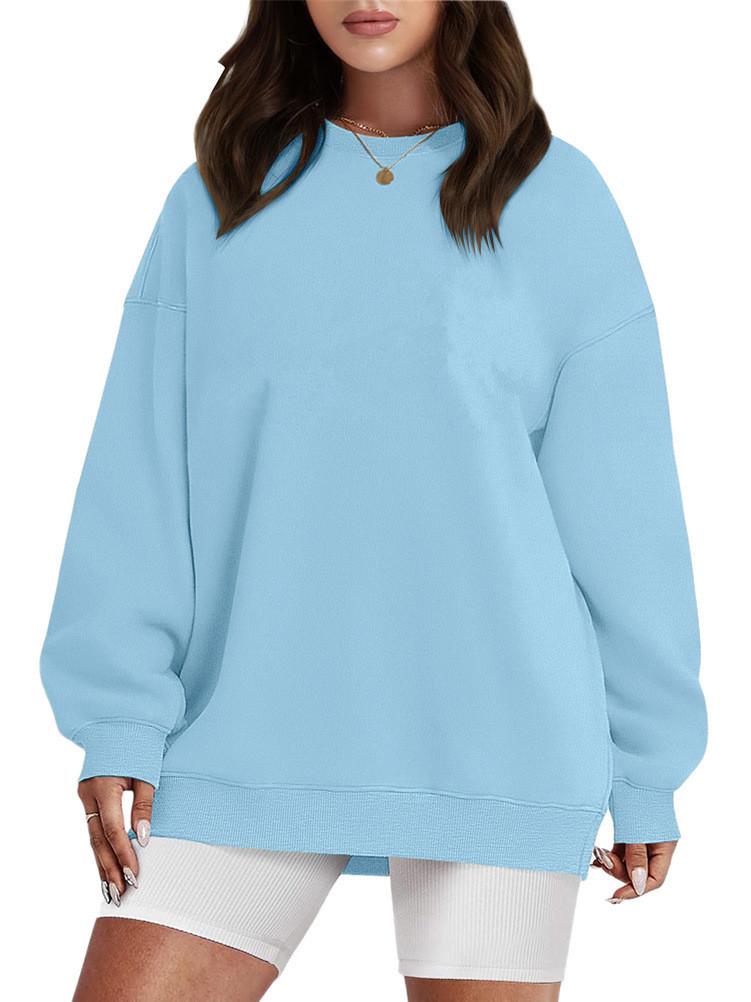 2024 Cross-Border Women's Plus Velvet Loose Long Sleeve Hoodie for Autumn & Winter