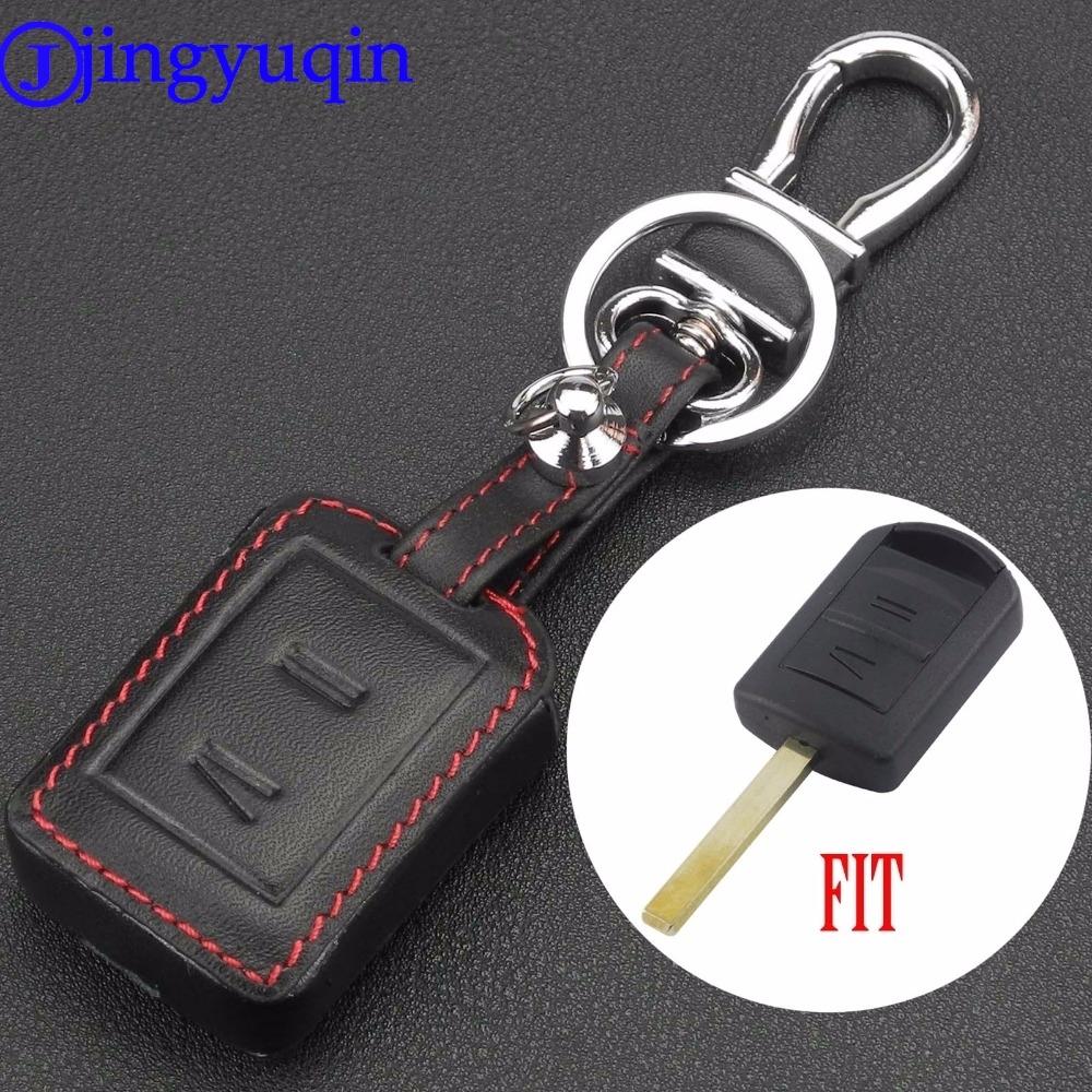 Jingyuqin Remote 2 Buttons Кожаный чехол для автомобильного ключа Чехол для Opel Corsa Combo Meriva Remote Styling Cover Case Holder