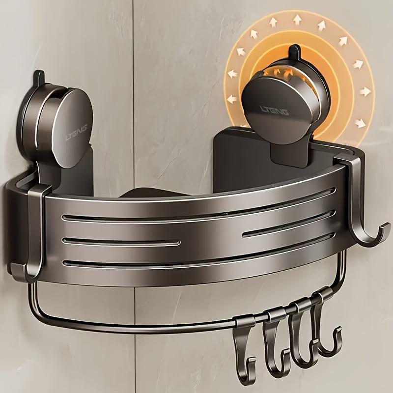 Компактная полка для ванной на присосках - Не требует сверления, Подходит для стен/плитки в душе и туалете, Многофункциональная