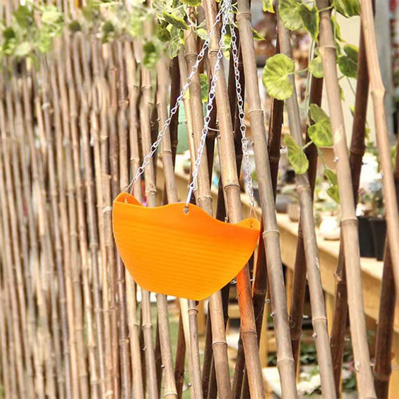Подвесной горшок для орхидеи с цепочкой, пластиковая подвесная корзина для цветов, подвесной настенный зеленый горшок с горшком для суккулентов