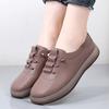 Женские туфли на плоской подошве, мокасины для вождения, повседневные коричневые туфли для ходьбы в стиле минимализма, туфли без застежек для мам, большой размер