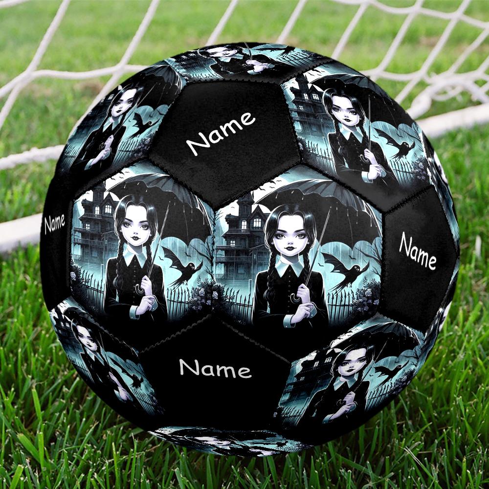 Custom Name Wednesday Theme Size 5 Soccer Ball, Suitable for Both Indoor and Outdoor Matches, a Gift Suitable for Everyone.