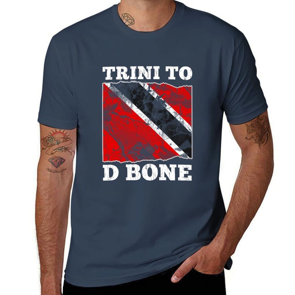 Trinidad and Tobago Flag Trini To D Bone Graphic TShirt t shirt Unisex cotton luxury brand t shirts for Unisex cotton TShirt