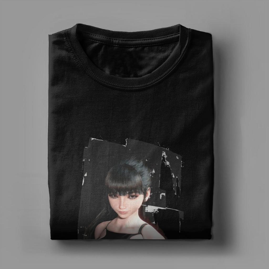 Винтажная футболка Stellar Blade gameart Мужская с круглым вырезом Хлопковые футболки Футболки с коротким рукавом Топы Подарок на день рождения