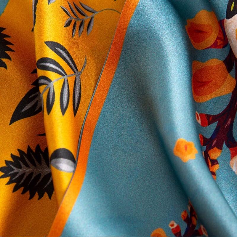 Hengyuanxiang HYXSJ1008 Silk Double-Layer Scarf