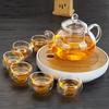 Heat-Resistant Transparent Double Layer Glass Small Kung Fu Tea Cup Set Tasting Cups Heat Insulation Hot Mug Teacups