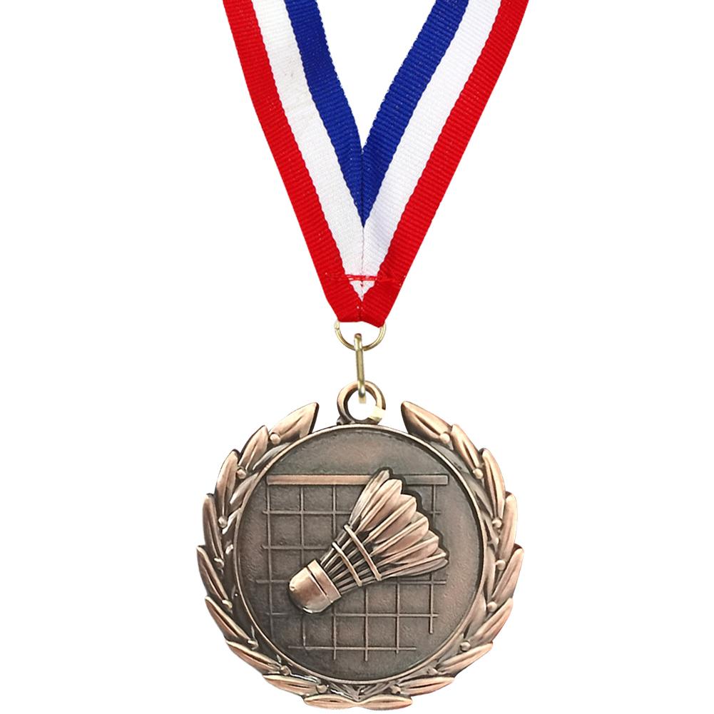 5cm Badminton Medal Gold/Silver/Bronze Medal Zinc Alloy Metal Winner Medals Badminton Award Medals for Party Activities