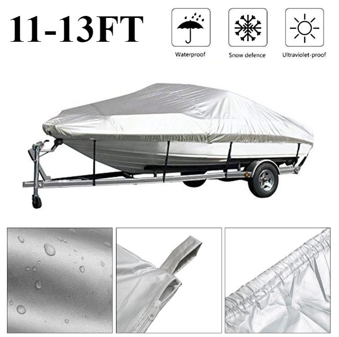 Чехол для яхты, лодки, водонепроницаемый, 11-22 футов, чехол для лодки Barco, устойчивый к ультрафиолетовому излучению, прочный, 210D, морской, прицепной, парусиновый, аксессуары для лодок