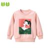 Осенне-зимний свитер для девочек, детский топ с круглым вырезом с героями мультфильмов, рубашка в западном стиле