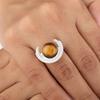 Natural Yellow Tiger Eye Gemstone 925 Sterling Silver Handcrafted Jewelry Ring RR-48-30