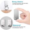 6/12 Pcs Adhesive Stainless Steel Towel Hooks Household Non Punching Strong Hook Wall Hanger Hook