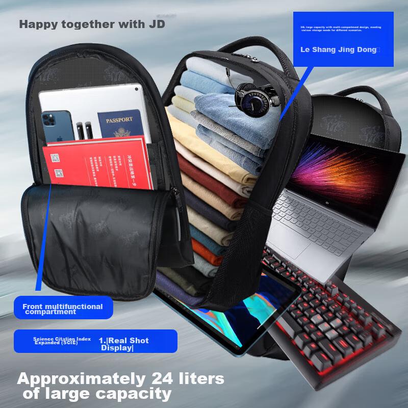 SEPTWOLVES Backpack, Laptop Bag with 15.6-Inch Notebook Compartment, Business Travel Large Capacity Backpack for High School And College Students