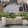 Yunduo Outdoor Stainless Steel Terrazzo Planter with Bench