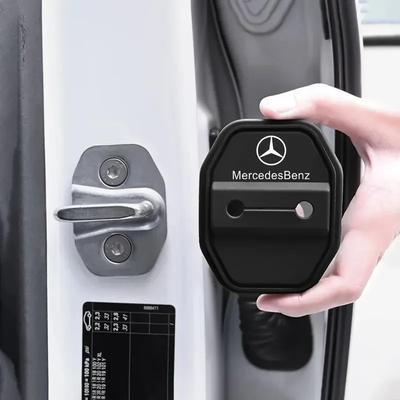 2/4 шт. Силиконовая накладка на замок двери автомобиля Автомобильная наклейка для защиты защелки двери Для Mercedes Benz C E S CLC W204 W203 W124 W221