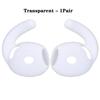 Мягкие силиконовые амбушюры для Apple AirPods 4 с противоскользящими и предотвращающими потерю ушными крючками в черном и белом цветах
