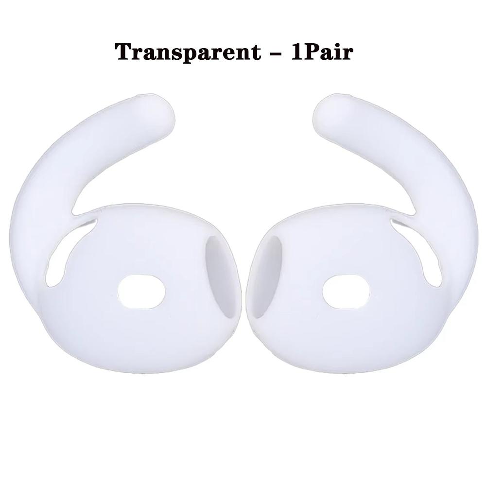 Мягкие силиконовые амбушюры для Apple AirPods 4 с противоскользящими и предотвращающими потерю ушными крючками в черном и белом цветах