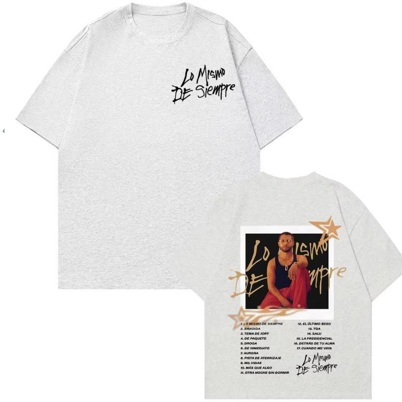 202526 Hot Selling Rapper Mora The Album Tour TShirt Mens and Womens Clothing Short Sleeve Fashion Hip Hop Retro TShirt
