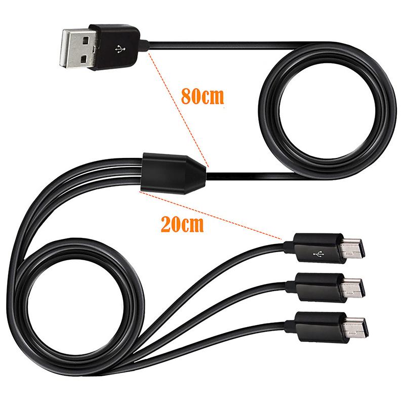1 шт. 1 м 3 в 1 USB A Male 1 на 3 Mini USB 5-контактный Mini USB Кабель для передачи данных и зарядки 1 метр Быстрая зарядка Mini USB Y-разветвитель