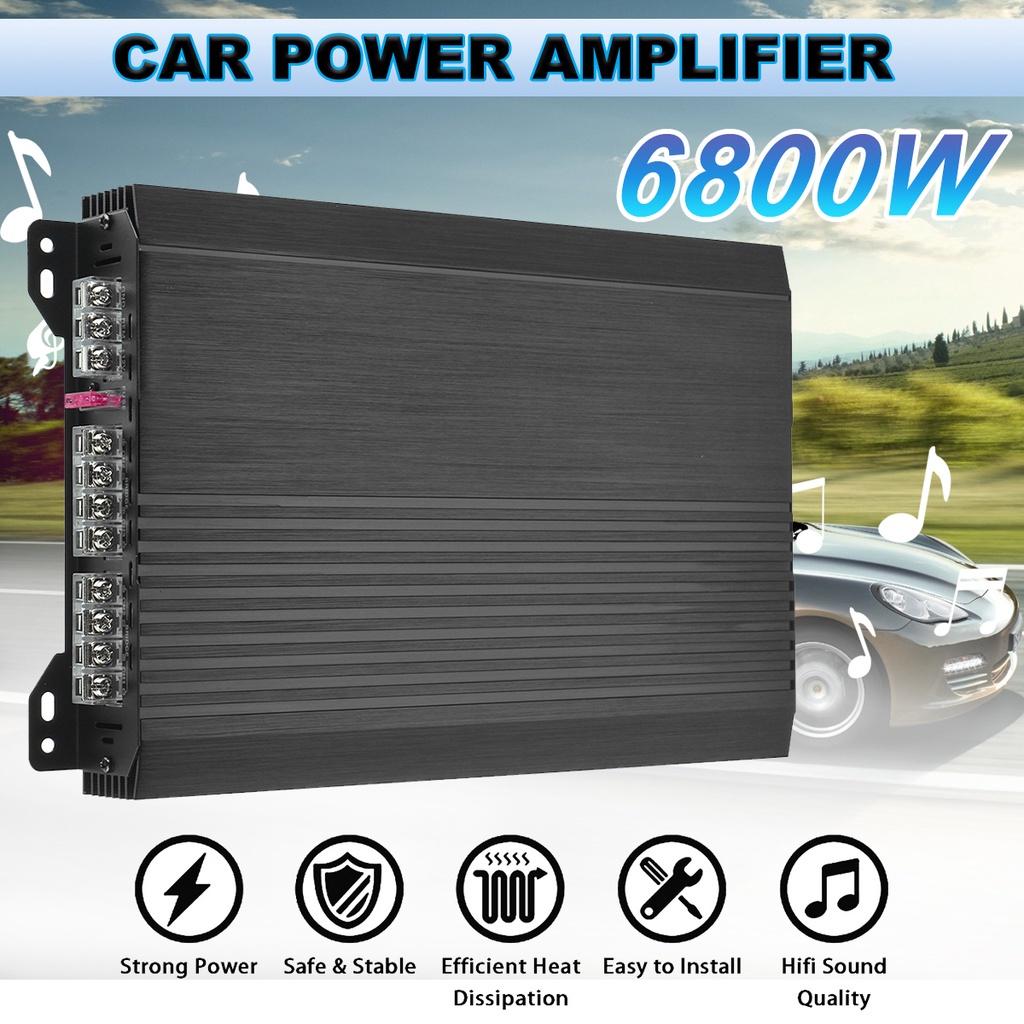 DC 12V 4 Channel Aluminum Alloy Subwoofer Amplifier 12V 6800W Aluminum Alloy for Cars