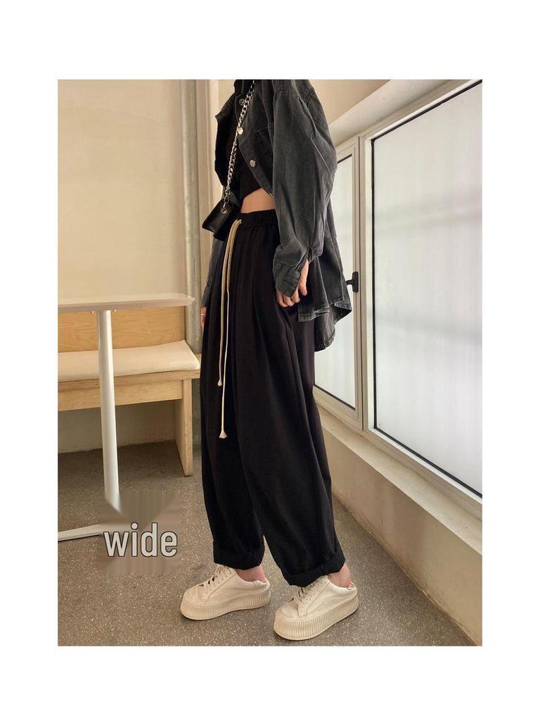 Женские свободные брюки-фонарики Off-White с высокой талией из хлопка, прошедшие дрожжевую стирку