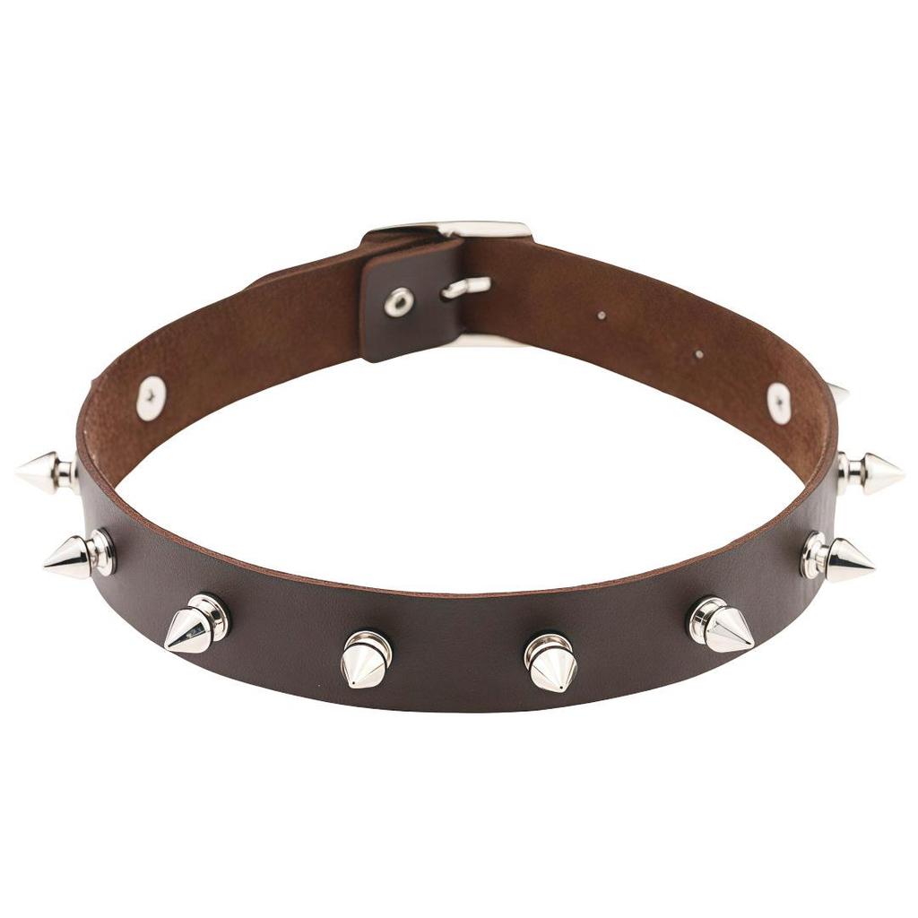 Панк Кожаный Чокер с Шипами и Заклепками - Харадзюку Готика Рок Косплей Ожерелье