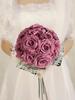 25 шт. настоящих искусственных роз, шелковые искусственные розы для свадебного букета своими руками, цветочных композиций для девичника, украшений для столов для вечеринок