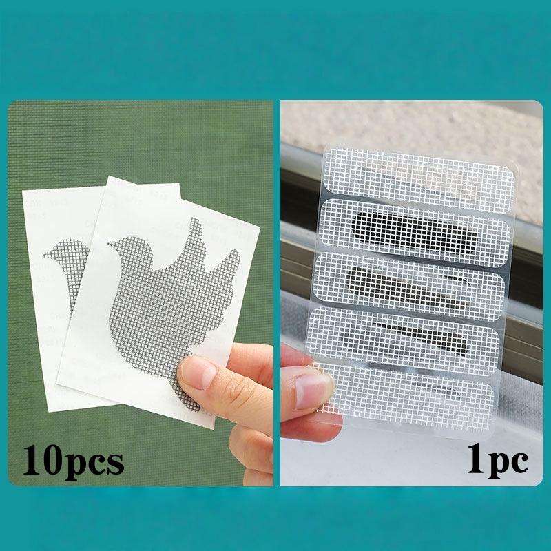 10pcs Window Screen Repair Subsidy Window Screen Stickers Self-adhesive Window Screen Patch Broken Holes Repair Subsidy